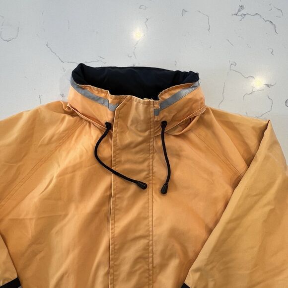 Vintage JCrew OAR Reflective Raincoat Size Xl Yellow - Picture 8 of 12